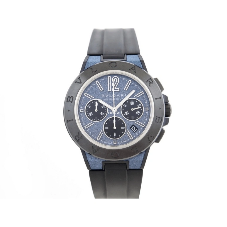 Bulgari,Diagono 42.50mm,42.50mm,Peek,Magnesium Alloy,Ceramic,Blue,Automatic,Chronograph,Day,102304