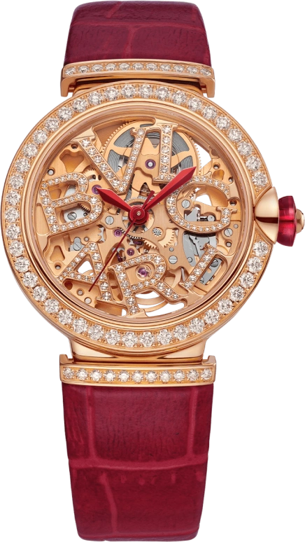 Bulgari,Lvcea 33mm,33mm,Rose Gold,Rose,Red,Automatic,42hours,In-house Caliber,102833