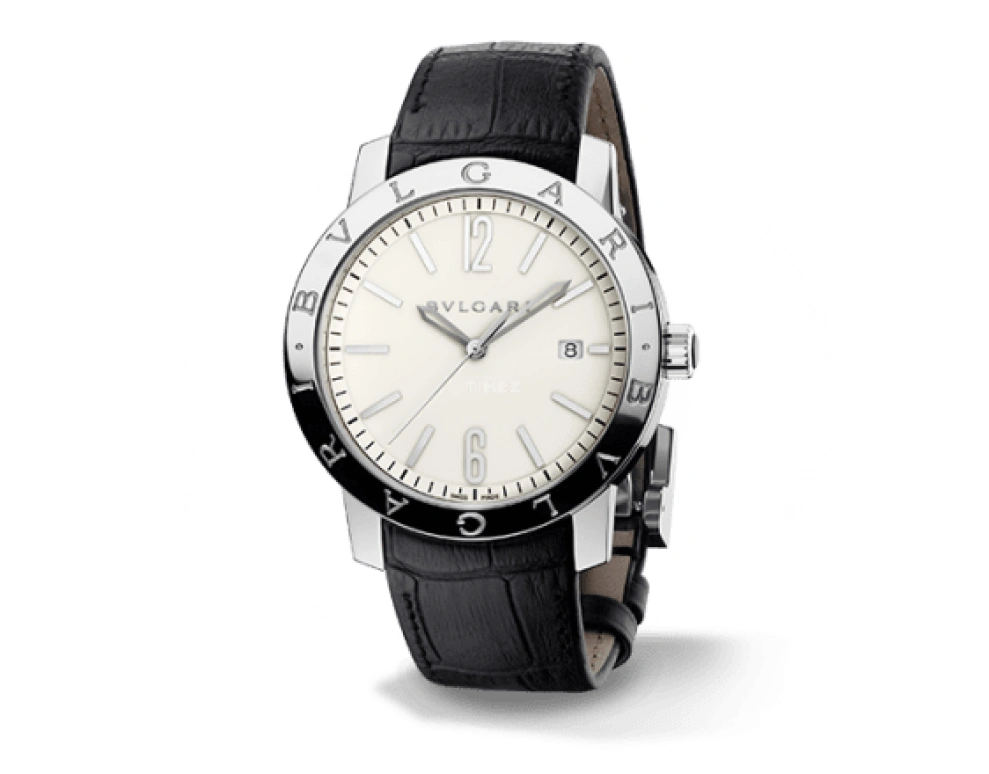 Bulgari,Bulgari Bulgari 41.50mm,41.50mm,Stainless Steel,White,Automatic,Date,42hours,102056