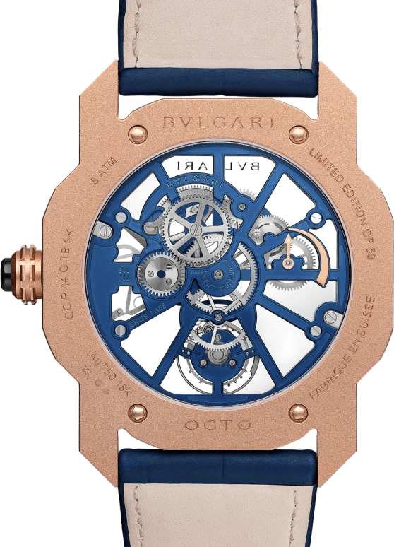 Bulgari,Octo 44mm,44mm,Rose Gold,Sapphire,Handwound,64hours,In-house Caliber,103157