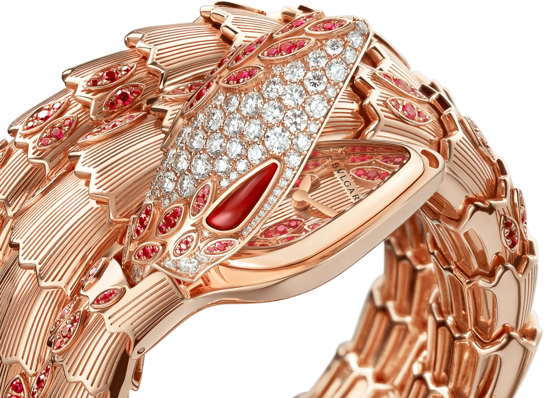 宝格丽,Serpenti 40毫米,40毫米,玫瑰金,黄金色,石英,26280小时,自制机芯,102014