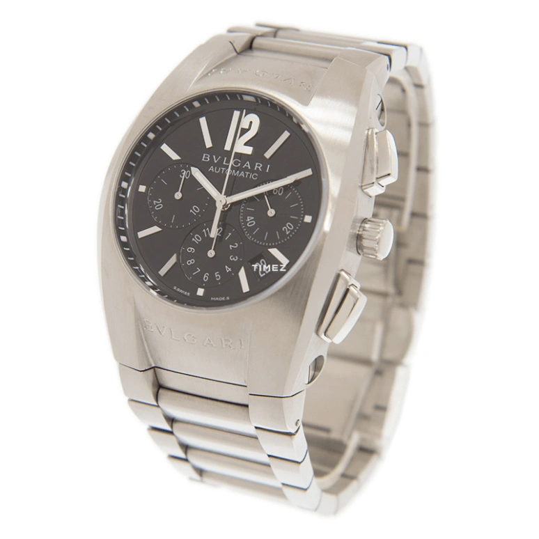 Bulgari,Ergon 40mm,40mm,Stainless Steel,Black,Automatic,Chronograph,Day,EG40BSSDCH