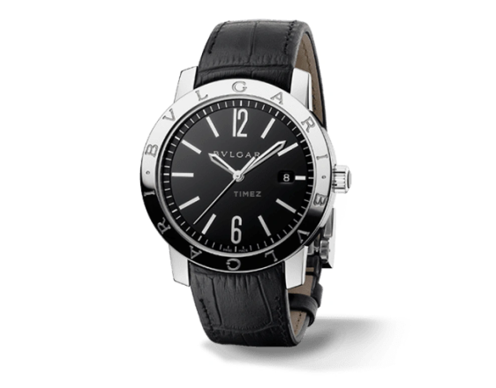 Bulgari,Bulgari Bulgari 41.50mm,41.50mm,Stainless Steel,Black,Automatic,Day,42hours,101867