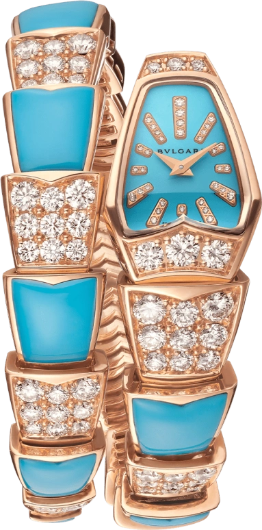 Bulgari,Serpenti 26mm,26mm,Rose Gold,Blue,Quartz,26280hours,In-house Caliber,102786