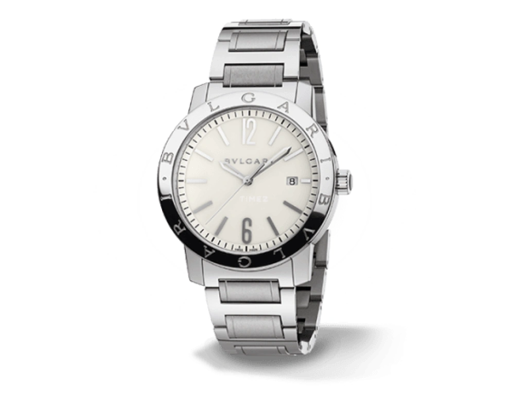 Bulgari,Bulgari Bulgari 41.50mm,41.50mm,Stainless Steel,White,Automatic,Day,42hours,102055