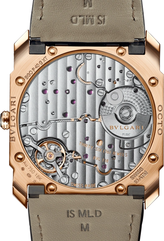 Bulgari,Octo 40mm,40mm,Pink Gold,Black,Automatic,60hours,In-house Caliber,103286