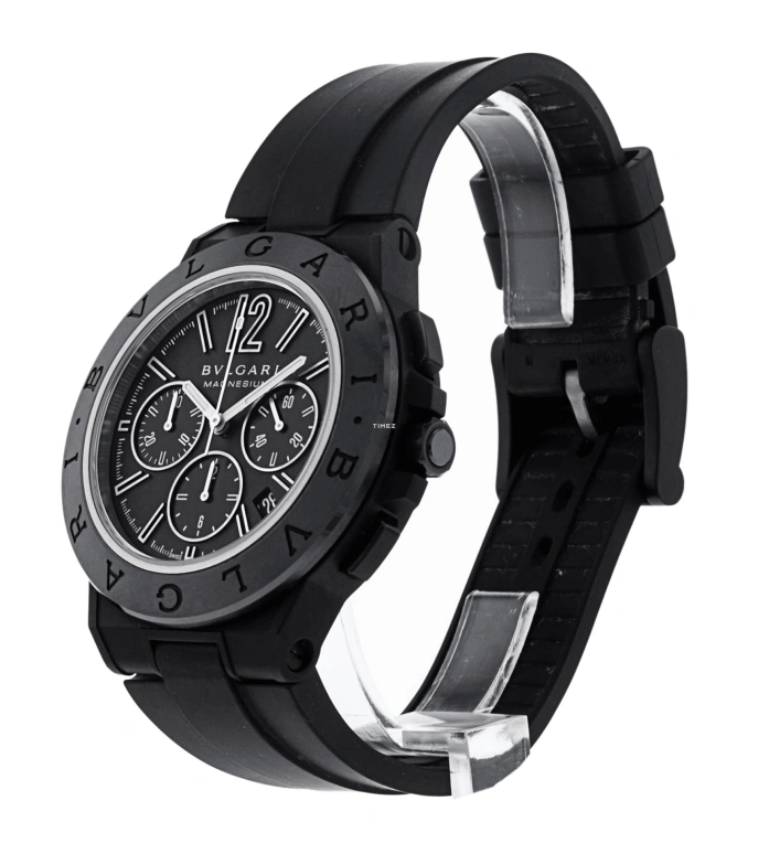 Bulgari,Diagono 42.50mm,42.50mm,Peek,Magnesium Alloy,Ceramic,Black,Automatic,Chronograph,Day,102428