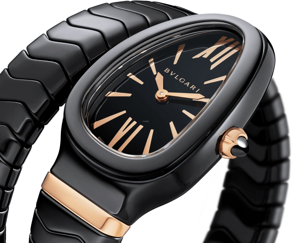 Bulgari,Serpenti 35mm,35mm,Ceramic,Black,Quartz,26280hours,In-house Caliber,102734