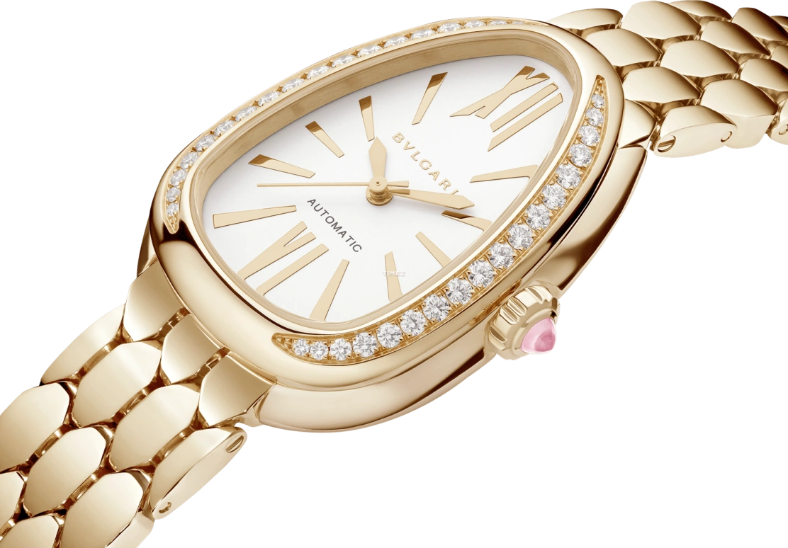 宝格丽,Serpenti Seduttori 34毫米,34毫米,黄金,白色,自动上弦,50小时,自制机芯,103898