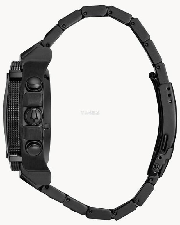 宝路华,Icon 46.50毫米,46.50毫米,不锈钢,黑色,石英,计时,日历,98B229