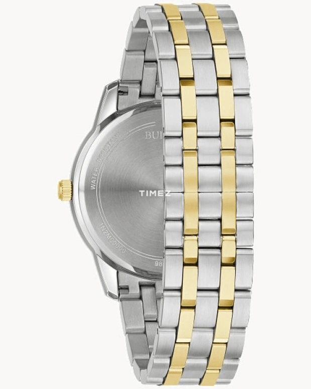 Bulova,Sutton 40mm,40mm,Stainless Steel,Silver White,Quartz,Day,Sapphire,Crystal Glass,98B385