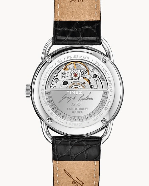 Bulova,Commodore 38.50mm,38.50mm,Stainless Steel,Black,Automatic,Day,Sapphire,Crystal Glass,96B325