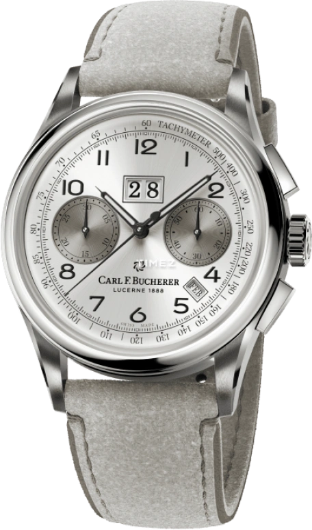Carl F. Bucherer,Heritage 41mm,41mm,Stainless Steel,Silver,Grey,Automatic,Chronograph,Month,Big Date,00,00.10803.08.12.23