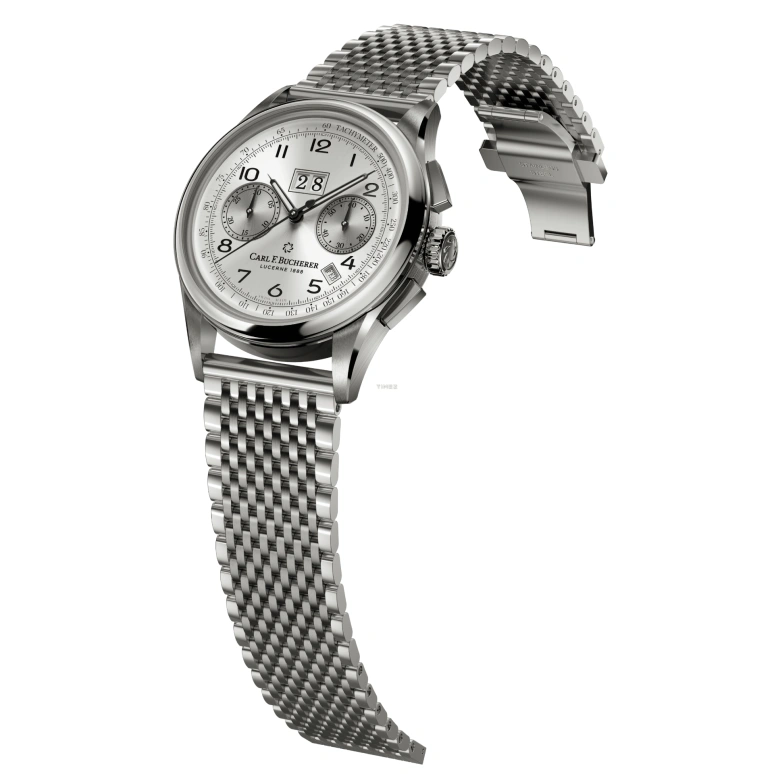 Carl F. Bucherer,Heritage 41mm,41mm,Stainless Steel,Silver,Grey,Automatic,Chronograph,Month,Big Date,00,00.10803.08.12.23