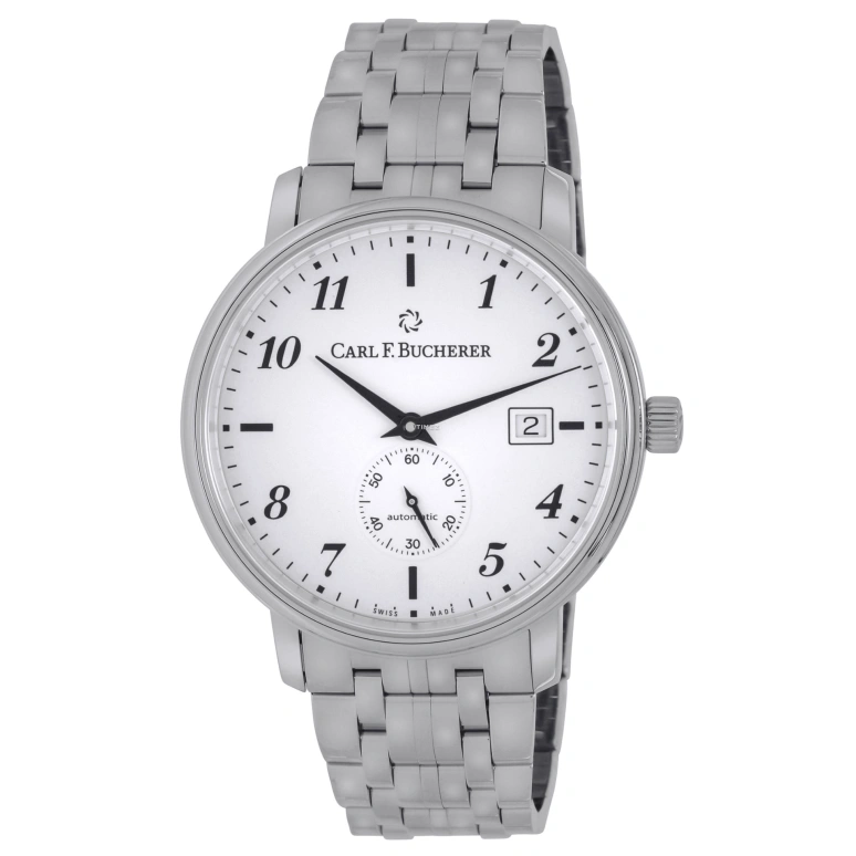 Carl F. Bucherer,Adamavi 40.20mm,40.20mm,Stainless Steel,White,Automatic,Day,Sapphire,00,00.10321.08.26.21