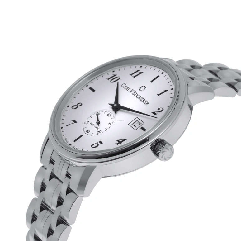 Carl F. Bucherer,Adamavi 40.20mm,40.20mm,Stainless Steel,White,Automatic,Day,Sapphire,00,00.10321.08.26.21