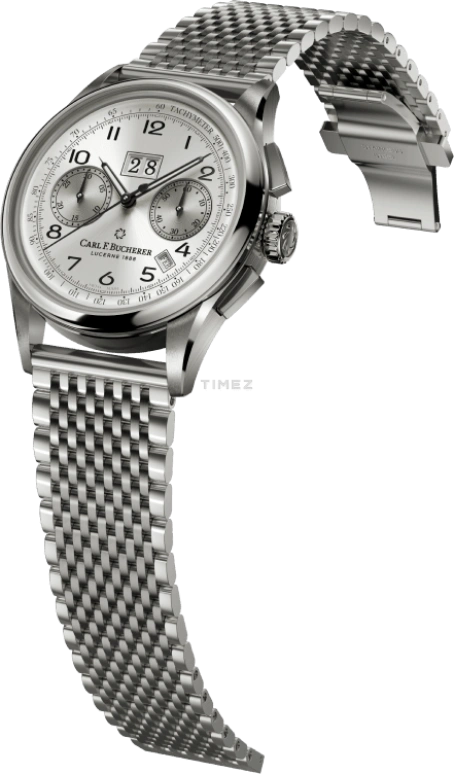 Carl F. Bucherer,Heritage 41mm,41mm,Stainless Steel,Silver,Grey,Automatic,Chronograph,Month,Big Date,00,00.10803.08.12.23