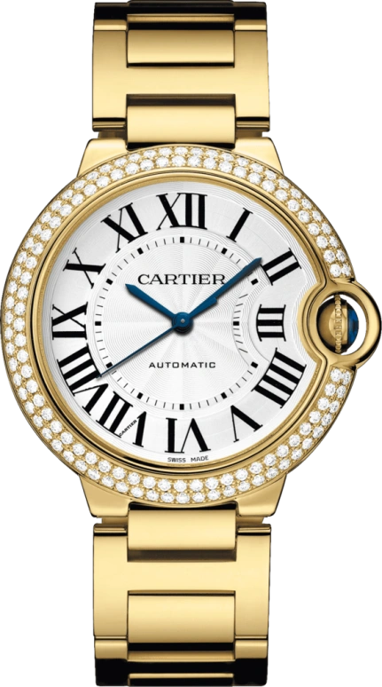 Cartier,Ballon Bleu de Cartier 36.60mm,36.60mm,Yellow Gold,Silver,Automatic,42hours,In-house Caliber,WJBB0007