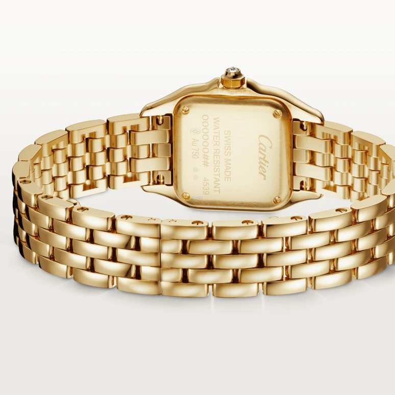 Cartier,Panthère de Cartier 30.30x22mm,30.30x22mm,Yellow Gold,Black,Quartz,Glass,Square,WJPN0089