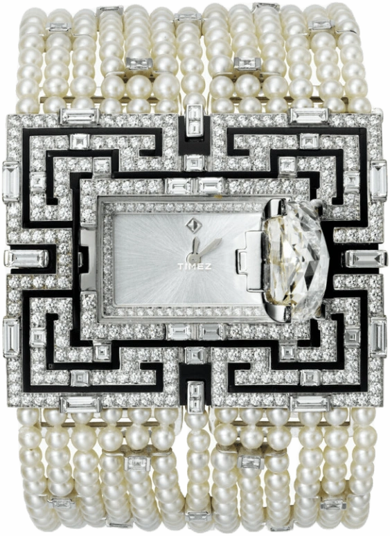 Cartier,High Jewelry Watches ,White Gold,Pearl,Silver White,Quartz,Sapphire,Crystal Glass,Cushion,HPI00785