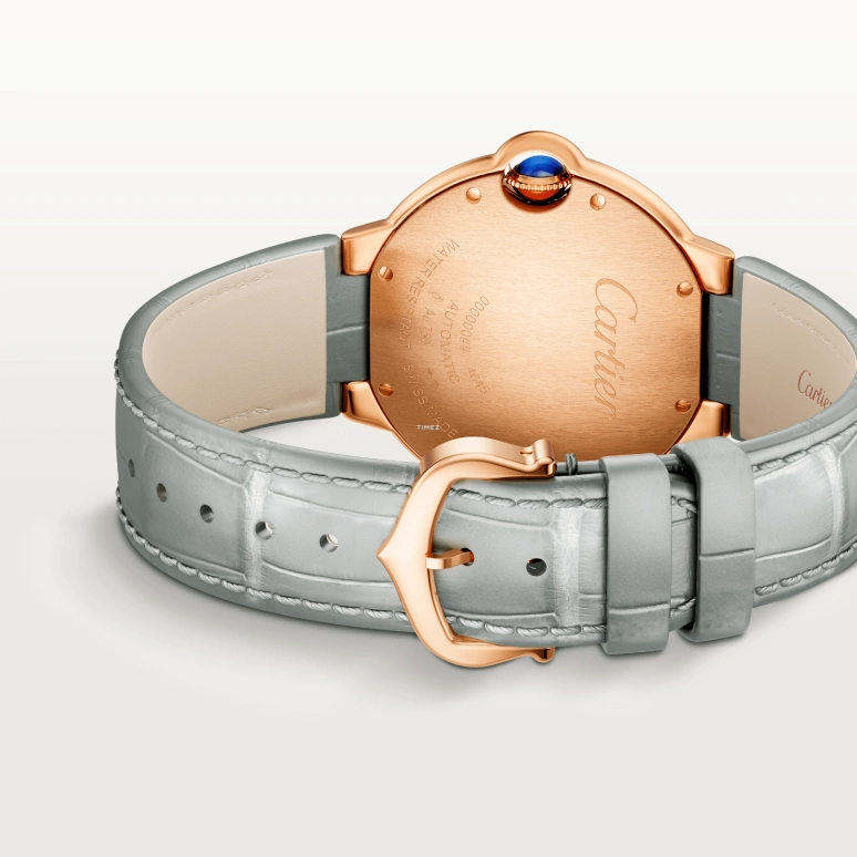 卡地亚,蓝气球 36毫米,36毫米,玫瑰金,白色,自动上弦,昼夜显示,蓝宝石,水晶玻璃,WJBB0086