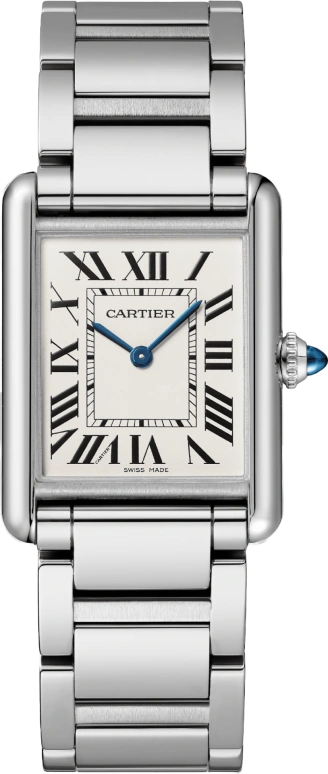 Cartier,Tank 33.70x25.50mm,33.70x25.50mm,Stainless Steel,Silver,Quartz,Sapphire,Crystal Glass,Square,WSTA0052