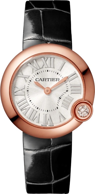 Cartier,Ballon Blanc de Cartier 30mm,30mm,Rose Gold,Silver White,Sapphire,Crystal Glass,Setting,Diamonds,WGBL0003
