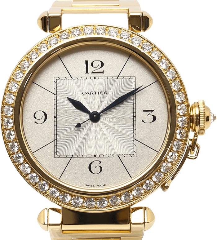 Cartier,Pasha de Cartier 42mm,42mm,Yellow Gold,Silver White,Automatic,Round,Gold,WJ1188H9