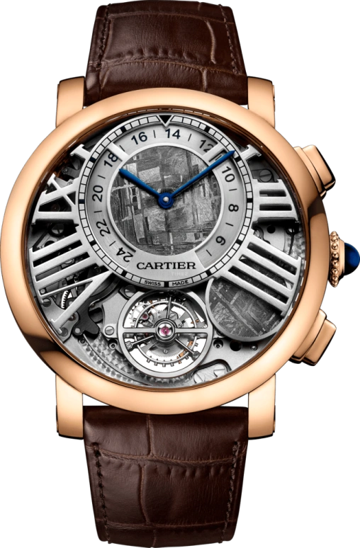 Cartier,Rotonde de Cartier 47mm,47mm,Pink Gold,Grey,Handwound,Moonphase,Tourbillon Escapement,Minute Repeater,WHRO0013