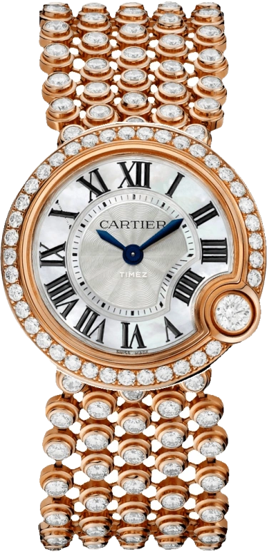 Cartier,Ballon Blanc de Cartier 30mm,30mm,Rose Gold,Silver White,Sapphire,Crystal Glass,Setting,Diamonds,HPI00759