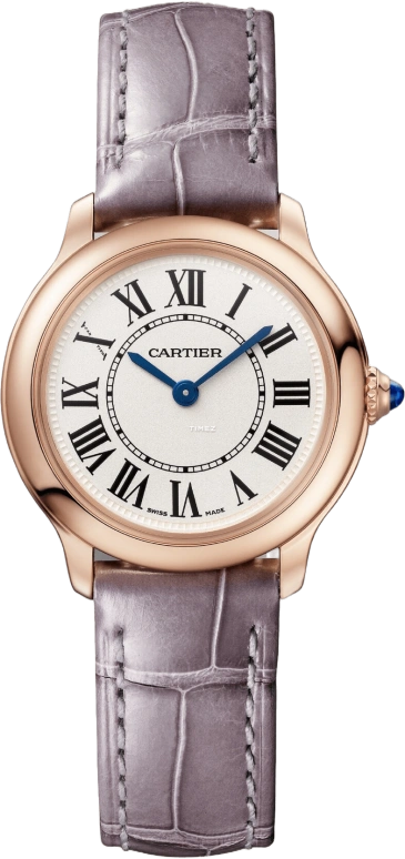 Cartier,Ronde de Cartier 29mm,29mm,Rose Gold,Cream,Quartz,Sapphire,Crystal Glass,Round,WGRN0018