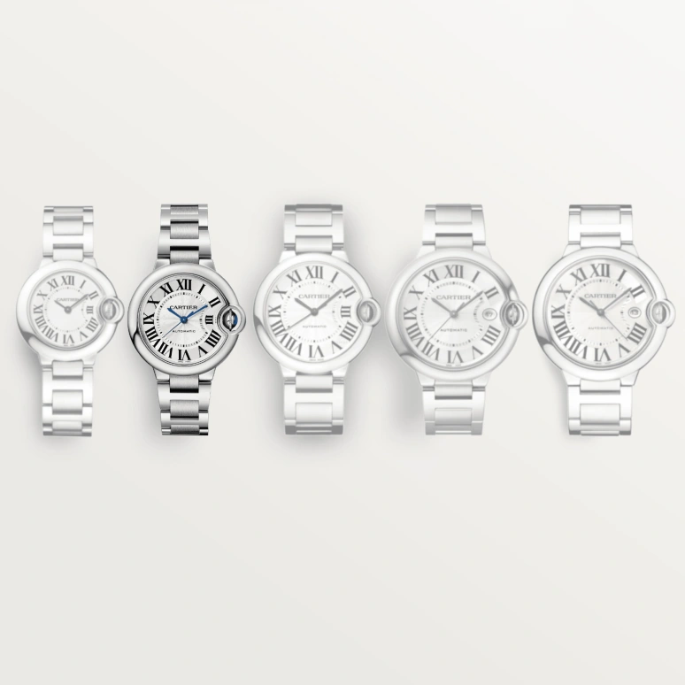 Cartier,Ballon Bleu de Cartier 33mm,33mm,Stainless Steel,Silver,Automatic,In-house Caliber,Sapphire,Crystal Glass,WSBB0044