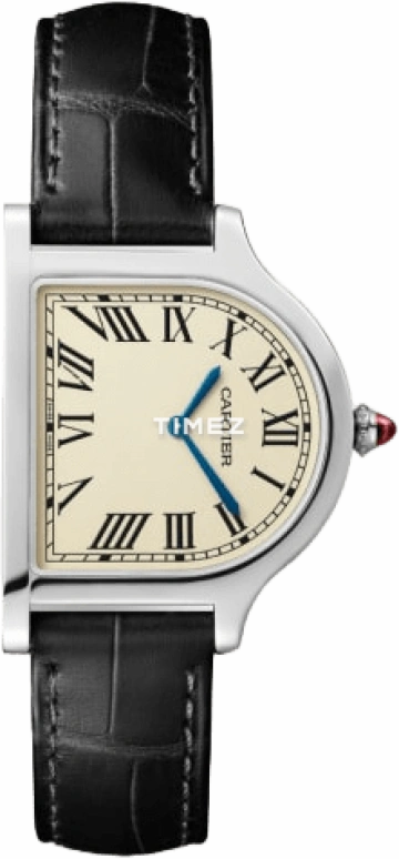 卡地亚,Cartier Privé珍藏 37.15x28.75毫米,37.15x28.75毫米,铂金,米黄色,手动上弦,蓝宝石,水晶玻璃,其他,WGCC0004