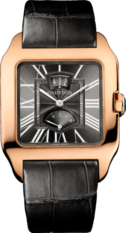 Cartier,Santos de Cartier 38mm,38mm,Pink Gold,Grey,Handwound,Day,Power Reserve Indicator,Minute Repeater,W2020068