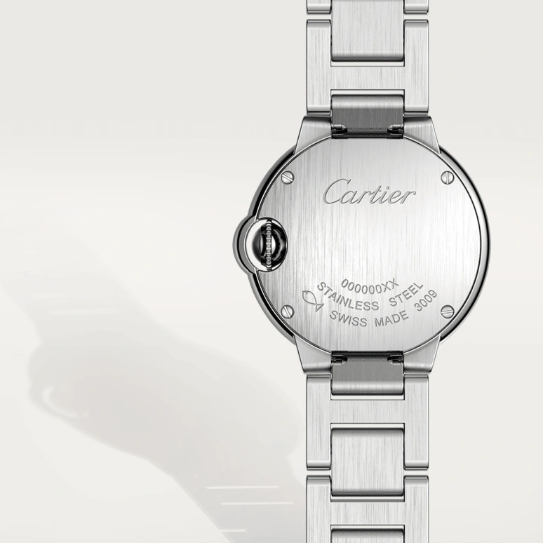 Cartier,Ballon Bleu de Cartier 28.60mm,28.60mm,Stainless Steel,Silver White,Quartz,In-house Caliber,Sapphire,Crystal Glass,W69010Z4