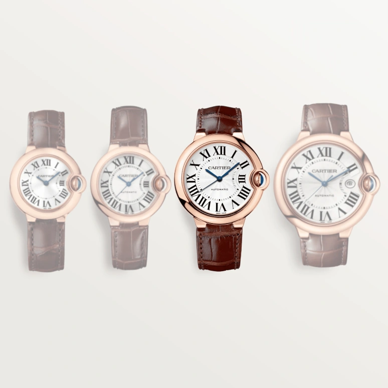 Cartier,Ballon Bleu de Cartier 36.60mm,36.60mm,Pink Gold,Silver,Automatic,42hours,In-house Caliber,WGBB0009