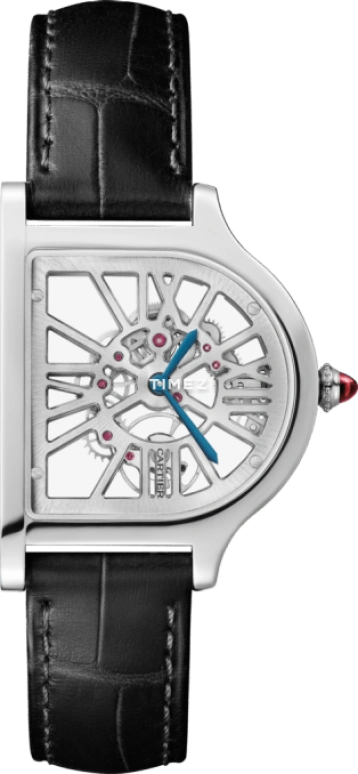 卡地亚,Cartier Privé珍藏 37.15x28.75毫米,37.15x28.75毫米,铂金,框架,银色,手动上弦,蓝宝石,水晶玻璃,其他,WHCC0003