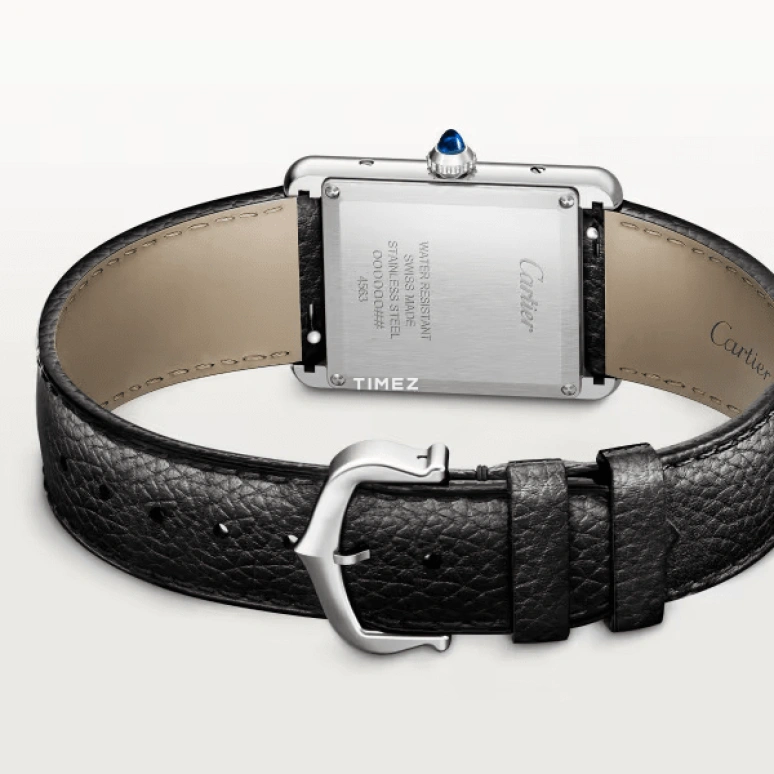 卡地亚,Tank坦克 33.70x25.50毫米,33.70x25.50毫米,精钢,银色,光动能,蓝宝石,水晶玻璃,方形,WSTA0120