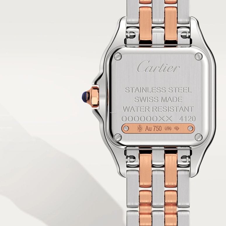 Cartier,Panthère de Cartier 30.30x22mm,30.30x22mm,Stainless Steel,Rose Gold,Silver,Quartz,Glass,Square,W3PN0014