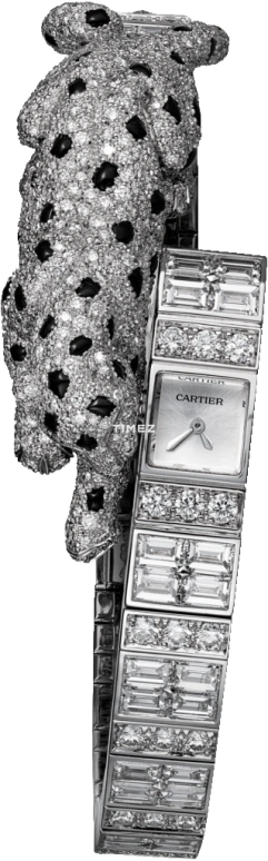 Cartier,High Jewelry Watches ,White Gold,Transparent,Silver White,Handwound,In-house Caliber,Sapphire,Crystal Glass,HPI01001