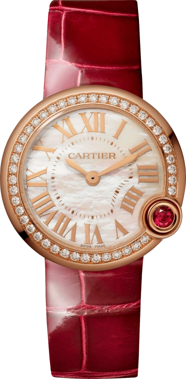 Cartier,Ballon Blanc de Cartier 30mm,30mm,Yellow Gold,Cream white,Quartz,Sapphire,Crystal Glass,Round,WJBL0010
