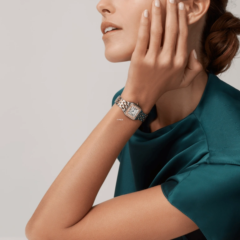 Cartier,Panthère de Cartier 30.30x22mm,30.30x22mm,Stainless Steel,Rose Gold,Silver,Quartz,Glass,Square,W3PN0014