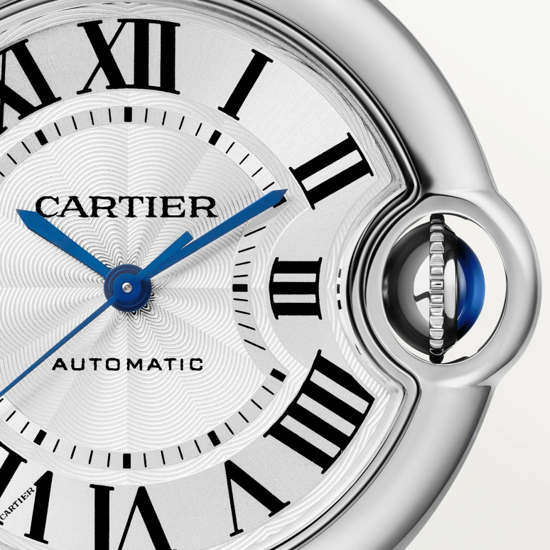 Cartier,Ballon Bleu de Cartier 33mm,33mm,Stainless Steel,Silver,Automatic,In-house Caliber,Sapphire,Crystal Glass,WSBB0044