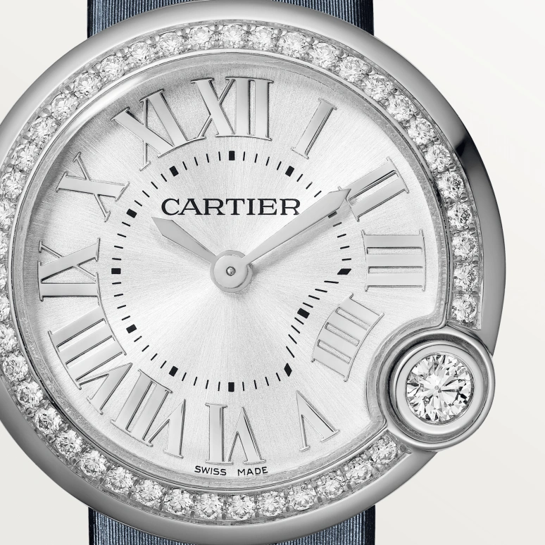 Cartier,Ballon Blanc de Cartier 30mm,30mm,Stainless Steel,Silver,Quartz,Sapphire,Crystal Glass,Round,W4BL0003