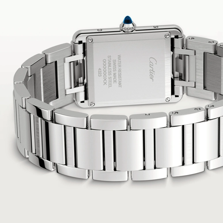 Cartier,Tank 33.70x25.50mm,33.70x25.50mm,Stainless Steel,Silver,Quartz,Sapphire,Crystal Glass,Square,WSTA0052