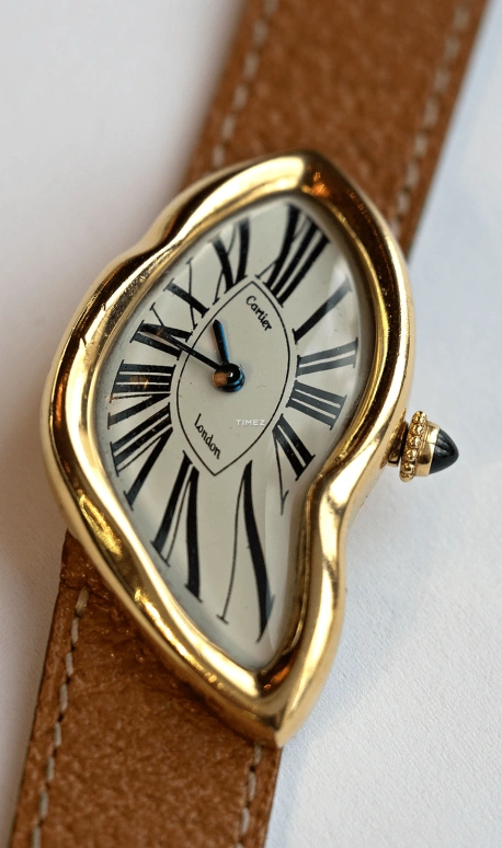 Cartier,Crash de Cartier 28.15mm,28.15mm,Yellow Gold,Silver White,Handwound,In-house Caliber,Sapphire,Crystal Glass,WGCH0006