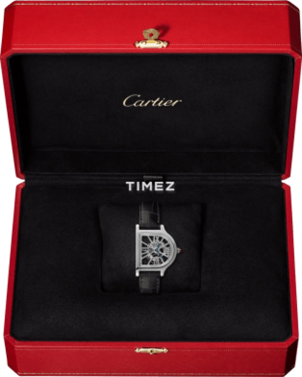 卡地亚,Cartier Privé珍藏 37.15x28.75毫米,37.15x28.75毫米,铂金,框架,银色,手动上弦,蓝宝石,水晶玻璃,其他,WHCC0003