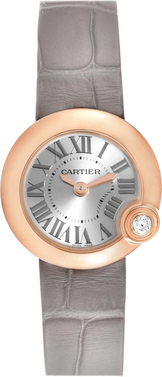 Cartier,Ballon Blanc de Cartier 26mm,26mm,Rose Gold,Silver,Quartz,Sapphire,Crystal Glass,Round,WGBL0002