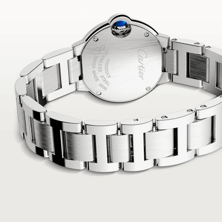 Cartier,Ballon Bleu de Cartier 28.60mm,28.60mm,Stainless Steel,Silver White,Quartz,In-house Caliber,Sapphire,Crystal Glass,W69010Z4