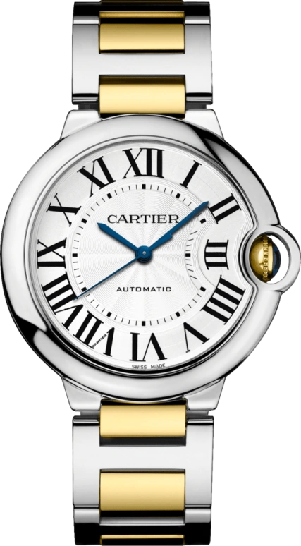 Cartier,Ballon Bleu de Cartier 36.60mm,36.60mm,Yellow Gold,Stainless Steel,Silver,Automatic,42hours,In-house Caliber,W6920047